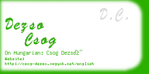 dezso csog business card